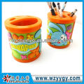 cartoon pvc plastic brush pot with mould in hand